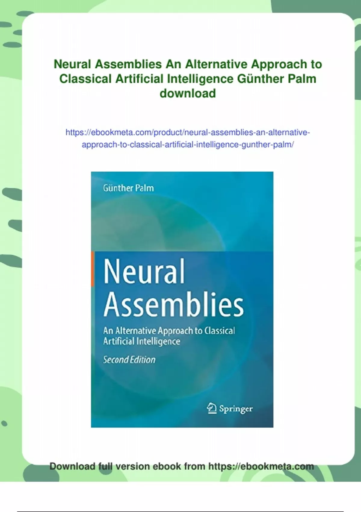 Summary Neural Assemblies An Alternative Approach to Classical ...
