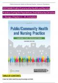 Test Bank For Public &sol; Community Health and Nursing Practice&colon; Caring for Populations&comma; 2nd Edition&comma; Christine L&period; Savage&comma; Chapters 1 - 22&comma; Complete Verified Newest Version