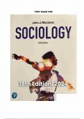Sociology&comma; 18th edition by John J&period; Macionis Test Bank All Chapters&vert; A&plus; ULTIMATE GUIDE &vert; latest update&comma; 2025&vert; complete guide A&plus;&period;