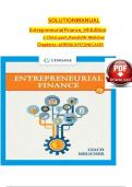 Test Bank for Entrepreneurial Finance 7th Edition Leach &sol; All Chapters 1 - 16 &sol; Full Complete
