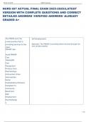 Exam &lpar;elaborations&rpar; NURS 607  