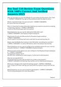 Pro Tool 110 Review Exam Questions With 100&percnt; Correct And Verified Answers 2025