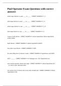 Pool Operator Exam Questions with correct answers
