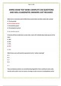 ARPAS EXAM TEST BANK COMPLETE 250 QUESTIONS AND WELL ELABORATED ANSWERS JUST RELEASED 
