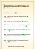 Promulgated Forms - Champions Questions with  Detailed Verified Answers 100&percnt; Correct Answers  Already Graded A&plus; 