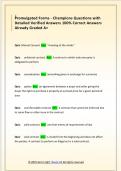 Promulgated Forms - Champions Questions with  Detailed Verified Answers 100&percnt; Correct Answers  Already Graded A&plus;