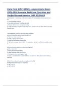 State Food Safety &lpar;2025&rpar; comprehensive Exam 2025&ndash;2026 U&period;S&period; states &period;food handler or manager-level certification Accurate Real Exam Questions and Verified Correct Answers JUST RELEASED