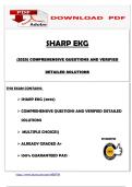 SHARP EKG  &lpar;2025&rpar; COMPREHENSIVE QUESTIONS AND VERIFIED DETAILED SOLUTIONS