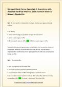 Rockwell Real Estate Exam WA 2 Questions with  Detailed Verified Answers 100&percnt; Correct Answers  Already Graded A&plus;