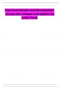 Growth and Development Across the Lifespan 2nd Edition Leifer Fleck Test Bank