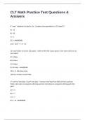 CLT Math Practice Test Questions & Answers