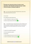 Taxicab and Limousine Driver Practice exam  Questions with Detailed Verified Answers 100&percnt;  Correct Answers Already Graded A&plus;