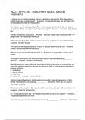WCU - PHYS 261 FINAL PREP QUESTIONS & ANSWERS