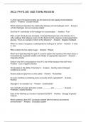 WCU PHYS 261 MID-TERM REVIEW