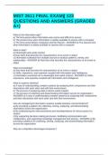 MIST 2611 FINAL EXAM&vert;&vert; 123 QUESTIONS AND ANSWERS &lpar;GRADED A&plus;&rpar;