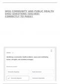 WGU COMMUNITY AND PUBLIC HEALTH D402 QUESTIONS &lpar;SOLVED&rpar; CORRECTLY TO PASS&excl;&excl;