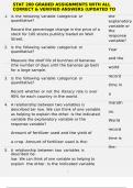 STAT 200 GRADED ASSIGNMENTS WITH ALL CORRECT & VERIFIED ANSWERS &lpar;UPDATED TO PASS&rpar;
