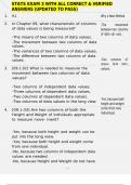 STATS EXAM 3 WITH ALL CORRECT & VERIFIED ANSWERS &lpar;UPDATED TO PASS&rpar;