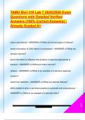 TAMU Biol 319 Lab 7 2025&sol;2026 Exam  Questions with Detailed Verified  Answers &lpar;100&percnt; Correct Answers&rpar; &vert;  Already Graded A&plus;