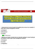 Tennessee Category 7-Core Manual Review Questions Questions and Correct Answers A&plus; Graded &lpar;2025&sol;2026&rpar;&period;
