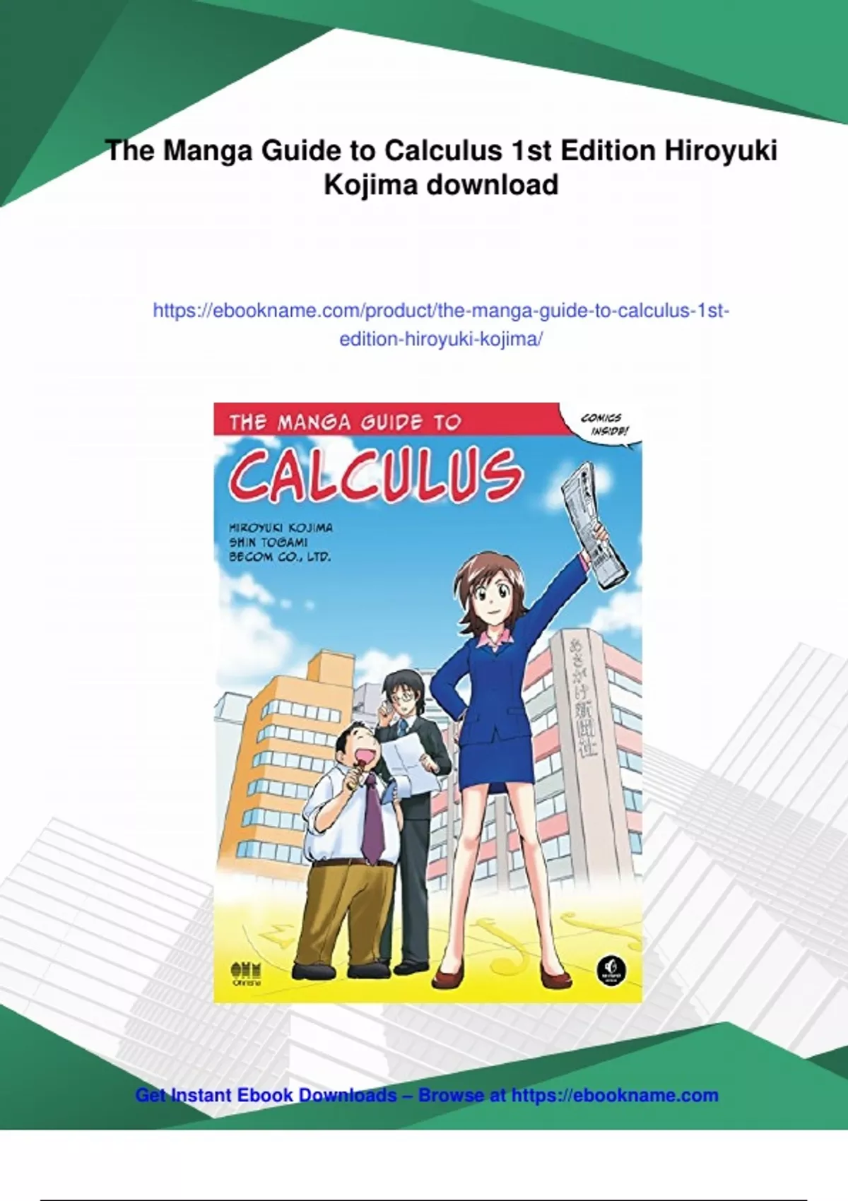 Summary The Manga Guide to Calculus 1st Edition Hiroyuki Kojima ...