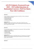 ATI PN Pediatric Proctored Exam 2025 &ndash; 150 Verified Questions & Rationalized Answers &vert; Full Test Bank &vert; Pass with Confidence