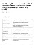RN ATI Concept-Based Assessment Level 4 Test Bank EXAM ELABORATIONS QUESTIONS AND VERIFIED ANSWERS 2025 UPDATE &vert; 100&percnt; SOLVED