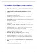 BUSA 4000- Final Exam-  &vert; Questions with 100 &percnt; Correct Answers &vert; Verified