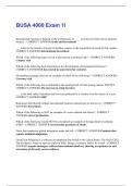 BUSA 4000 Exam 1l  &vert; Questions with 100 &percnt; Correct Answers &vert; Verified