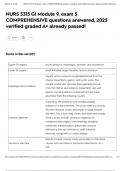 NURS 5315 GI Module 9&comma; exam 5 COMPREHENSIVE questions answered&comma; 2025 verified graded A&plus; already passed&excl;