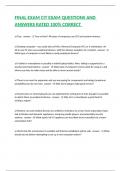 FINAL EXAM CIT EXAM QUESTIONS AND ANSWERS RATED 100&percnt; CORRECT 