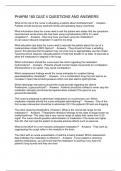 PHARM 180 QUIZ 4 QUESTIONS AND ANSWERS