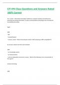 CIT 494 Class Questions and Answers Rated 100&percnt; Correct