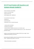 NC CIT Food Module &lpar;all&rpar; Questions and Answers Already Graded A&plus;