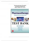 Test Bank for Pharmacotherapy Principles And Practice 4th Edition Chisholm-Burns &vert; Complete Chapters 1 - 102 &vert; Questions and Answers with explanation &vert; PDF format &vert; Latest 2025 &sol; 2026