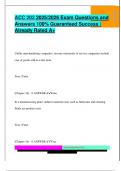 ACC 202 2025&sol;2026 Exam Questions and  Answers 100&percnt; Guaranteed Success &vert;  Already Rated A&plus;
