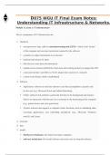 D075 WGU IT Final Exam Notes&colon; Understanding IT Infrastructure & Networks&period;
