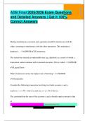  ADB Final 2025&sol;2026 Exam Questions  and Detailed Answers &vert; Get it 100&percnt;  Correct Answers