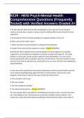 Psych-Mental Health Exit HESI - Saunders Comprehensive Questions &lpar;Frequently Tested&rpar; with Verified Answers Graded A  Package Deal