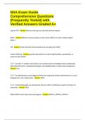 NSA Exam Guide Comprehensive Questions &lpar;Frequently Tested&rpar; with Verified Answers Graded A&plus;