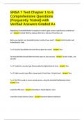 SNSA 7 Test Chapter 1 to 6 Comprehensive Questions &lpar;Frequently Tested&rpar; with Verified Answers Graded A&plus;