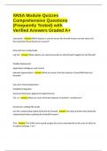 SNSA Module Quizzes Comprehensive Questions &lpar;Frequently Tested&rpar; with Verified Answers Graded A&plus;