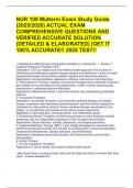 NUR 109 Midterm Exam Study Guide &lpar;2025&sol;2026&rpar; ACTUAL EXAM COMPREHENSIVE QUESTIONS AND VERIFIED ACCURATE SOLUTION &lpar;DETAILED & ELABORATED&rpar; &vert;GET IT 100&percnt; ACCURATE&excl;&excl; 2025 TEST&excl;&excl;