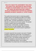 WGU D514 OBJECTIVE ASSESSMENT FINAL&sol;WGU  D514 ANALYTICAL METHODS OF HEALTHCARE  LEADERS OA EXAM NEWEST 2025 ACTUAL EXAM  TEST BANK 200 QUESTIONS AND CORRECT  DETAILED ANSWERS WITH RATIONALES &lpar;VERIFIED  ANSWERS&rpar; &vert;ALREADY GRADED A&plus;&sol; LATEST EXAM&excl;&excl;&excl; 
