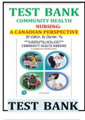 Community Health Nursing&colon; A Canadian Perspective &lpar;5th Edition&comma; Stamler&rpar; &ndash; Complete Test Bank with Correct Answers