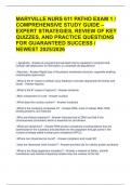 MARYVILLE NURS 611 PATHO EXAM 1 &sol; COMPREHENSIVE STUDY GUIDE &ndash; EXPERT STRATEGIES&comma; REVIEW OF KEY QUIZZES&comma; AND PRACTICE QUESTIONS FOR GUARANTEED SUCCESS &sol; NEWEST 2025&sol;2026