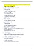 ACUPUNCTURE FINAL PAPER 2025&sol;2026 QUESTIONS AND SOLUTIONS RANKED A&plus;