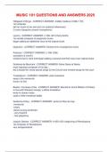 Music 101 questions and answers 2025