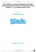 TEST BANK For Leading And Managing In Canadian Nursing, 2nd Edition, by Patricia S. Yoder-Wise, Verified Chapters 1 - 32, Complete Newest Version///Test Bank For Yoder-Wise’s Leading And Managing In Canadian Nursing, 2nd Edition, Patricia S. Yoder-Wise, C