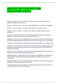 BIOLOGY 301 ECOLOGY AND EVOLUTION- EXAM 1 WITH 100&percnt; CORRECT ANSWERS 